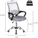 Silla de Oficina o Escritorio Ergonómica con Ruedas y Soporte Lumbar. Juvenil. Altura Regulable. Giratoria 360 grados