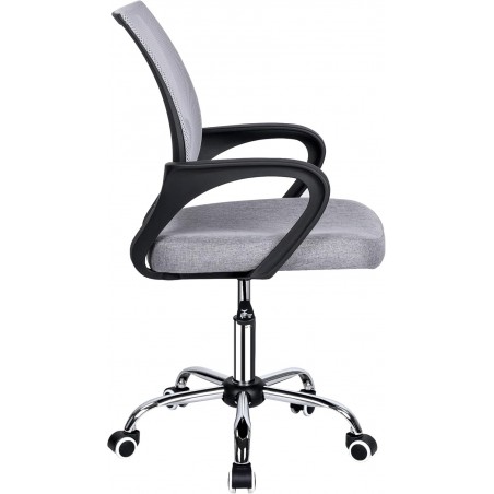 Silla de Oficina Ergonómica con Ruedas y Soporte Lumbar - Juvenil Altura Regulable Giratoria 360 Grados