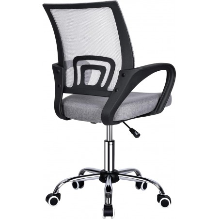 Silla de Oficina Ergonómica con Ruedas y Soporte Lumbar - Juvenil Altura Regulable Giratoria 360 Grados