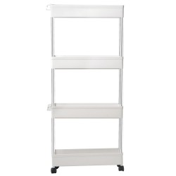 Carro de Cocina Estrecho Alto con Ruedas. Carrito Auxiliar Organizador verdulero. Almacenaje Vertical cajones plástico