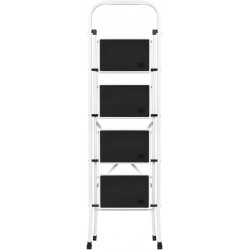 Escalera Plegable de Tijera T-LOVENDO con Peldaños Antideslizantes 2 3 o 4 Peldaños Taburete Bloqueo Seguridad Fácil Guardar