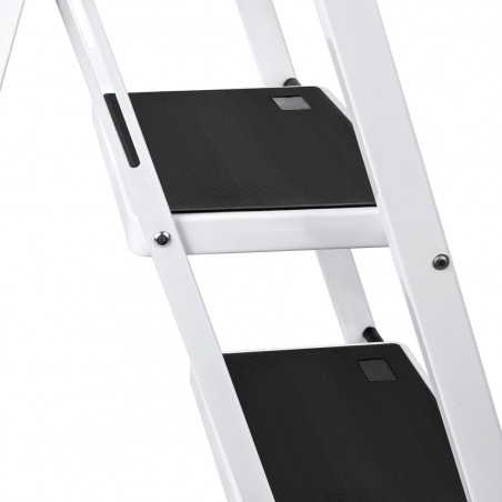 Escalera Plegable de Tijera T-LOVENDO con Peldaños Antideslizantes 2 3 o 4 Peldaños Taburete Bloqueo Seguridad Fácil Guardar