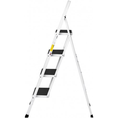 Escalera Plegable de Tijera T-LOVENDO con Peldaños Antideslizantes 2 3 o 4 Peldaños Taburete Bloqueo Seguridad Fácil Guardar