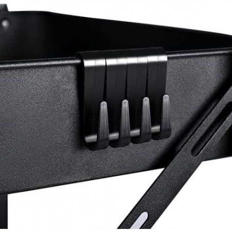 Carro Auxiliar Plegable Metálico con 3 Cajones y Ruedas - Carrito Organizador Estrecho para Cocina y Baño