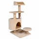 Árbol Rascador para Gatos- 3 Alturas- con Refugio- Torre con Plataformas- Cuerda de sisal Juguete Escalador Gato Mediano