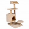 Árbol Rascador para Gatos- 3 Alturas- con Refugio- Torre con Plataformas- Cuerda de sisal Juguete Escalador Gato Mediano
