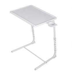 Mesa Plegable Auxiliar con Altura y Ángulo Ajustables - Mesita Portátil para Sofá, Cama, Escritorio y Comedor