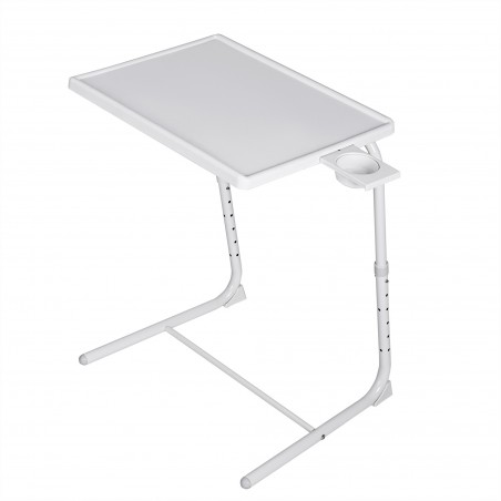 Mesa Plegable Auxiliar con Altura y Ángulo Ajustables - Mesita Portátil para Sofá, Cama, Escritorio y Comedor