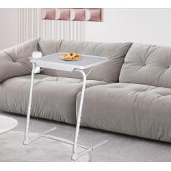 Mesa Plegable Auxiliar con Altura y Ángulo Ajustables - Mesita Portátil para Sofá, Cama, Escritorio y Comedor