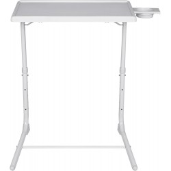 Mesa Plegable Auxiliar con Altura y Ángulo Ajustables - Mesita Portátil para Sofá, Cama, Escritorio y Comedor