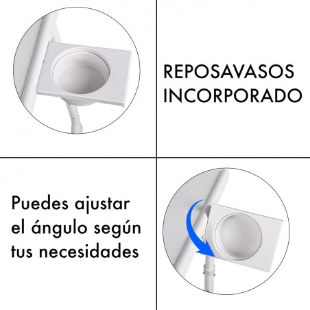 Mesa Plegable Auxiliar con Altura y Ángulo Ajustables - Mesita Portátil para Sofá, Cama, Escritorio y Comedor