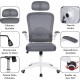 Silla de Oficina Ergonómica, de Escritorio, Ejecutiva, Giratoria con Ruedas, de Juegos, Malla Transpirable, Reposabrazos