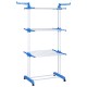 Tendedero Vertical Plegable De Alta Capacidad de Ropa - 4 Niveles con Barras de Acero Inoxidable con Dos Alas Laterales