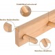 Perchero de Pared Madera Pack de 2 unidades con 5 Ganchos Colgador de Diseño para Recibidor, Entrada, Dormitorio, Baño