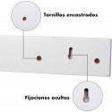 Perchero de Pared Madera Pack de 2 unidades con 5 Ganchos Colgador de Diseño para Recibidor, Entrada, Dormitorio, Baño