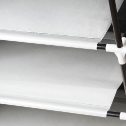 Zapatero Armario tela con cremallera entrada recibidor o garaje Grande 36 pares. 110x110x30cm. Doble. 6x2 Niveles. Negro