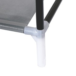 Zapatero Armario tela con cremallera entrada recibidor o garaje Grande 36 pares. 110x110x30cm. Doble. 6x2 Niveles. Negro