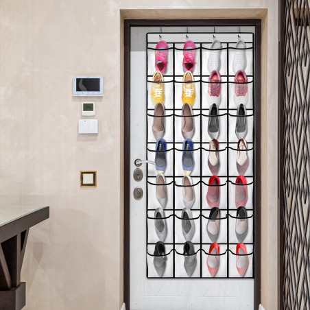 Organizador de Zapatos con 28 Bolsillos Grandes para Colgar en Puerta o Armario - Zapatero Colgante Ahorra Espacio Botas y Ropa