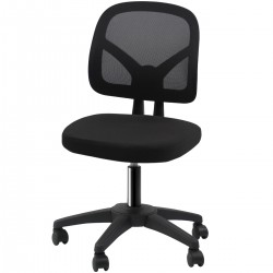 Silla de Oficina o Escritorio ergonómica. Sin reposabrazos. Juvenil sin Brazos. Soporte Lumbar. Tela Transpirable.