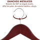 Juego de 20 Perchas, Percha de Madera Maciza, Set de 20 Perchas, con Ranuras para Hombros, Barra Antideslizante Pantalón