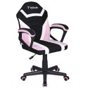 Silla Gaming u Oficina niños Infantil de Tela giratoria ergonómica Estudio o Escritorio con Ruedas Brazos diseño Moderno