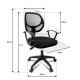 Silla de Oficina ergonómica con Ruedas cómoda para Escritorio Juvenil, giratoria, con reposabrazos, Respaldo de Malla