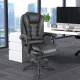 Sillón o Silla de Oficina Director cómodo con Ruedas ergonómico reclinable Piel sintética Acolchado y Giratorio. Estudio