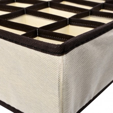 Set de 2 Organizador de Calcetines para Cajones, Separador, Plegable, de Tela No tejida, Cajas de Almacenaje, Armario