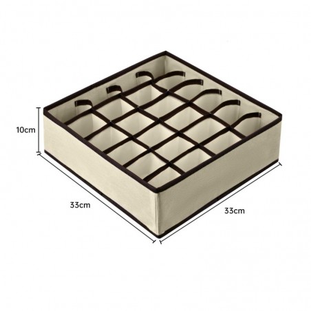 Set de 2 Organizador de Calcetines para Cajones, Separador, Plegable, de Tela No tejida, Cajas de Almacenaje, Armario