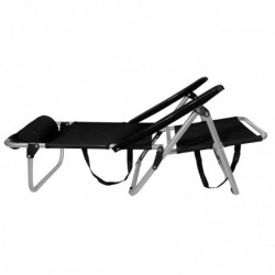 Pack de 2 Sillas de Playa Reclinables Plegables con Reposacabezas | Sillas Portátiles para Jardín, Camping, Piscina