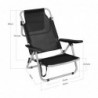 Pack de 2 Sillas de Playa Reclinables Plegables con Reposacabezas | Sillas Portátiles para Jardín, Camping, Piscina