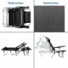 Pack de 2 Sillas de Playa Reclinables Plegables con Reposacabezas | Sillas Portátiles para Jardín, Camping, Piscina