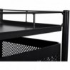 Carro auxiliar metálico con ruedas y 4 cestas plegables ahorra espacio | Carrito cocina verdulero frutero | Estantería