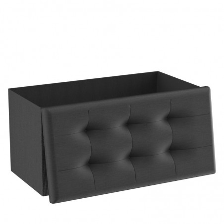 Puff o Banco de almacenaje Plegable- Taburete Reposapiés Otomana- Baúl de Almacenamiento para Cama- Dormitorio- salón