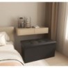 Puff o Banco de almacenaje Plegable- Taburete Reposapiés Otomana- Baúl de Almacenamiento para Cama- Dormitorio- salón