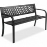 Banco de Jardín Exterior de Metal 2-3 Plazas | Asiento de Acero Resistente | Ideal para Terraza, Patio, Porche o Balcón