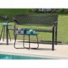 Banco de Jardín Exterior de Metal 2-3 Plazas | Asiento de Acero Resistente | Ideal para Terraza, Patio, Porche o Balcón