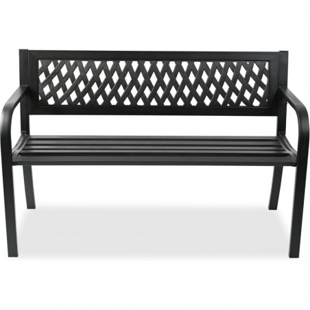 Banco de Jardín Exterior de Metal 2-3 Plazas | Asiento de Acero Resistente | Ideal para Terraza, Patio, Porche o Balcón