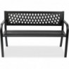 Banco de Jardín Exterior de Metal 2-3 Plazas | Asiento de Acero Resistente | Ideal para Terraza, Patio, Porche o Balcón