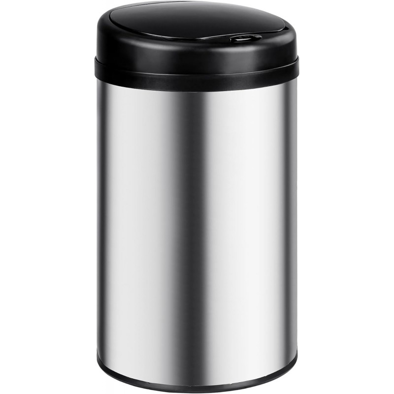 Cubo de Basura Automático T-LOVENDO con Sensor de Movimiento Acero Inoxidable - Apertura Sin Contacto para Cocina y Baño