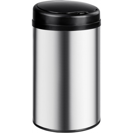 Cubo de Basura Automático T-LOVENDO con Sensor de Movimiento Acero Inoxidable - Apertura Sin Contacto para Cocina y Baño