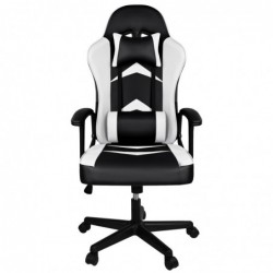 Silla Gaming Ergonómica Reclinable con Cojín Lumbar y Cervical | Respaldo Alto Acolchado | Altura ajustable | Ruedas