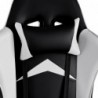 Silla Gaming Ergonómica Reclinable con Cojín Lumbar y Cervical | Respaldo Alto Acolchado | Altura ajustable | Ruedas