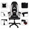 Silla Gaming Ergonómica Reclinable con Cojín Lumbar y Cervical | Respaldo Alto Acolchado | Altura ajustable | Ruedas