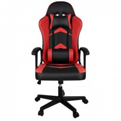 Silla Gaming Ergonómica Reclinable con Cojín Lumbar y Cervical - Respaldo Alto Acolchado y Altura Ajustable con Ruedas