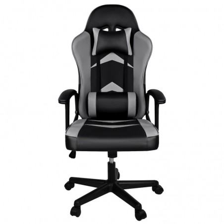 Silla Gaming Ergonómica Reclinable con Cojín Lumbar y Cervical - Respaldo Alto Acolchado y Altura Ajustable con Ruedas