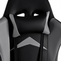 Silla Gaming Ergonómica Reclinable con Cojín Lumbar y Cervical - Respaldo Alto Acolchado y Altura Ajustable con Ruedas