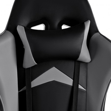 Silla Gaming Ergonómica Reclinable con Cojín Lumbar y Cervical - Respaldo Alto Acolchado y Altura Ajustable con Ruedas