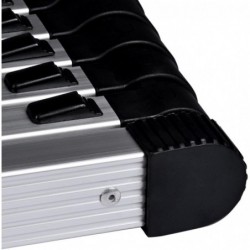 Escalera Telescópica de Aluminio Extensible y Plegable - Compacta, Ligera, Portátil y Antideslizante para Casa