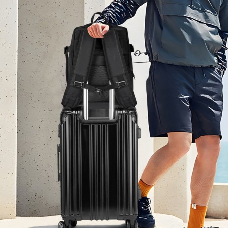 Mochila de Cabina Avión 40x20x25 cm 20L - Equipaje de Mano Bajo el Asiento con Puerto USB Compatible con Ryanair